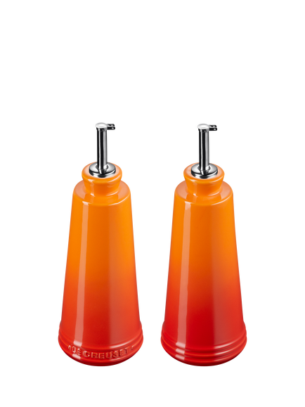 Le Creuset Stoneware Oil & Vinegar Bottles, Set of 2, 330ml - view 2, Volcanic