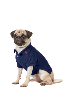 Polo Ralph Lauren Cotton Mesh Dog Polo Shirt, Blue Navy, Navy/Multi