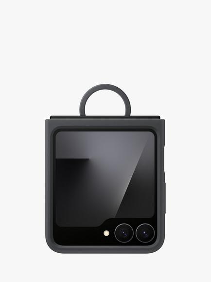 Samsung Silicone Case with Ring for Galaxy Z Flip7 FE / Flip6, Black