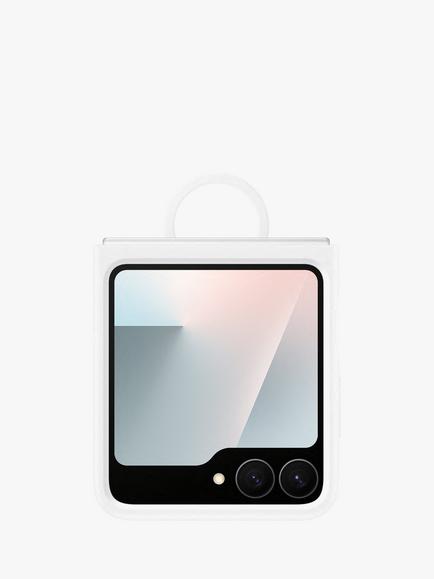Samsung Silicone Case with Ring for Galaxy Z Flip7 FE / Flip6, White
