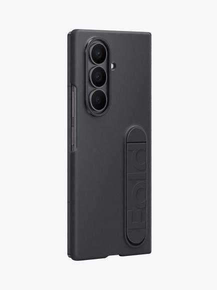Samsung Silicone Grip Case with Stand for Galaxy Z Fold7, Black