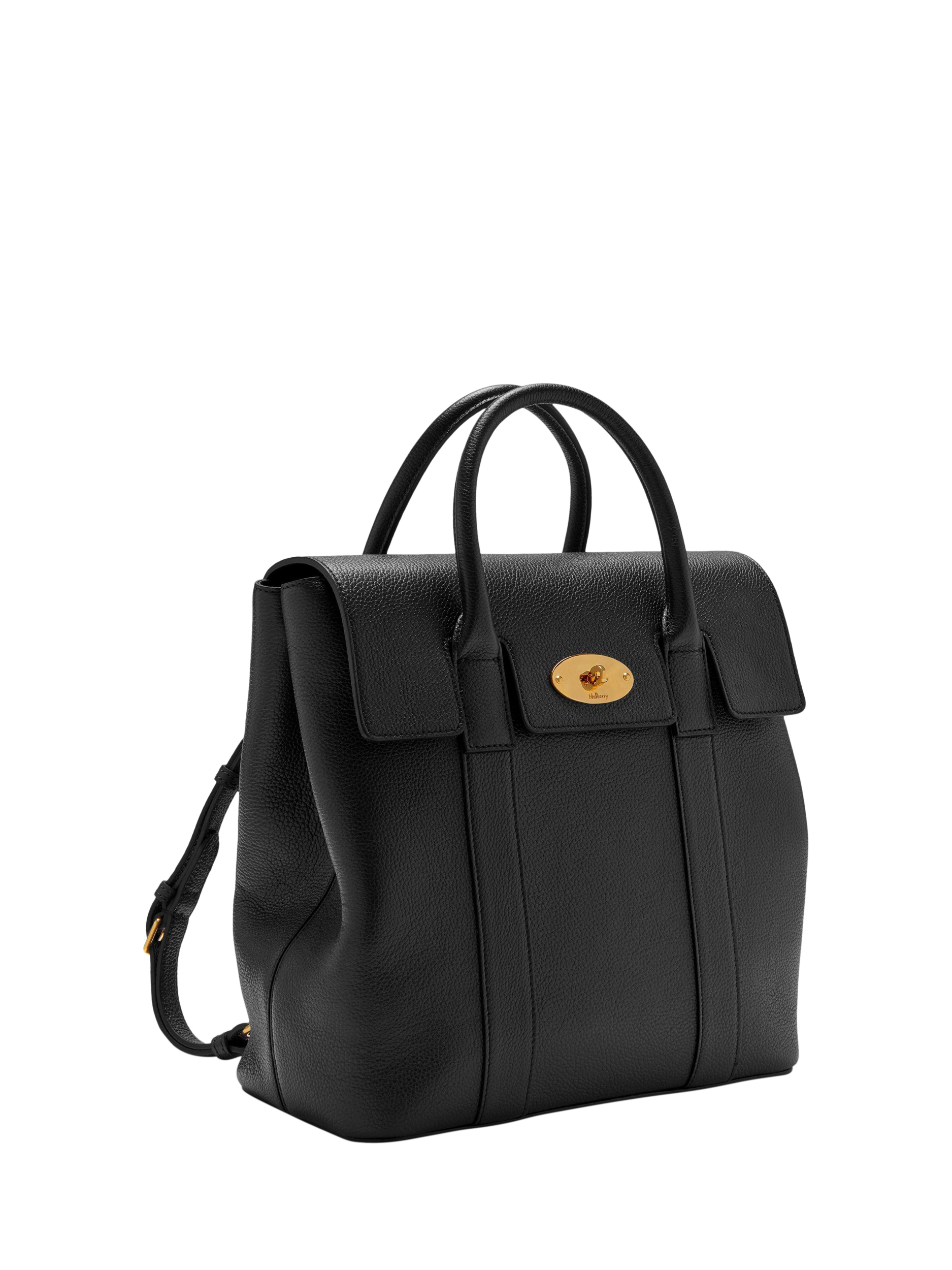 Product image 3 of 4, which shows Mulberry Bayswater Leather Backpack, Black
