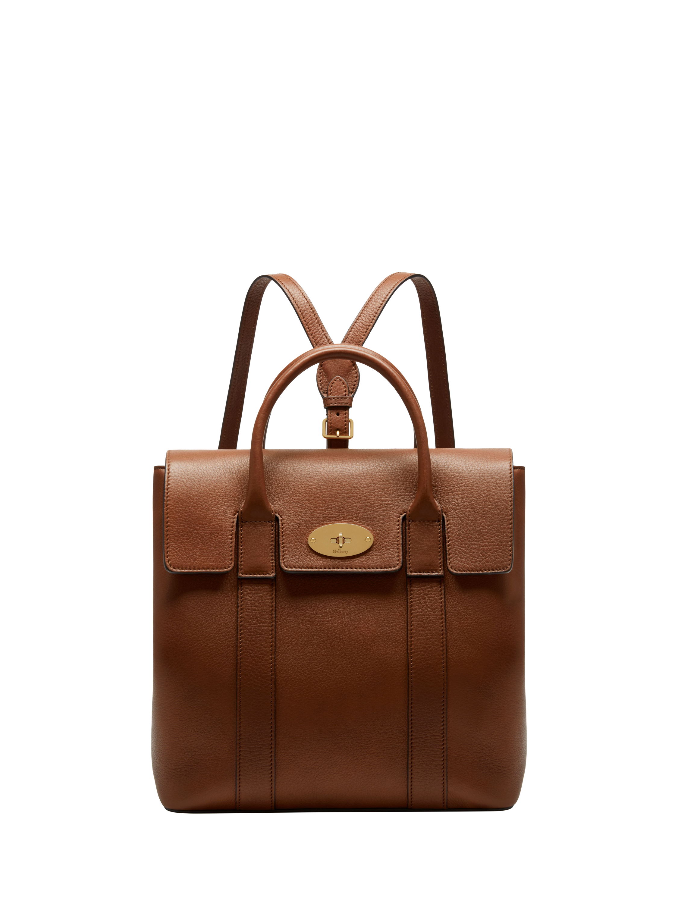 Product image 1 of 7, which shows Mulberry Bayswater Leather Backpack, Oak