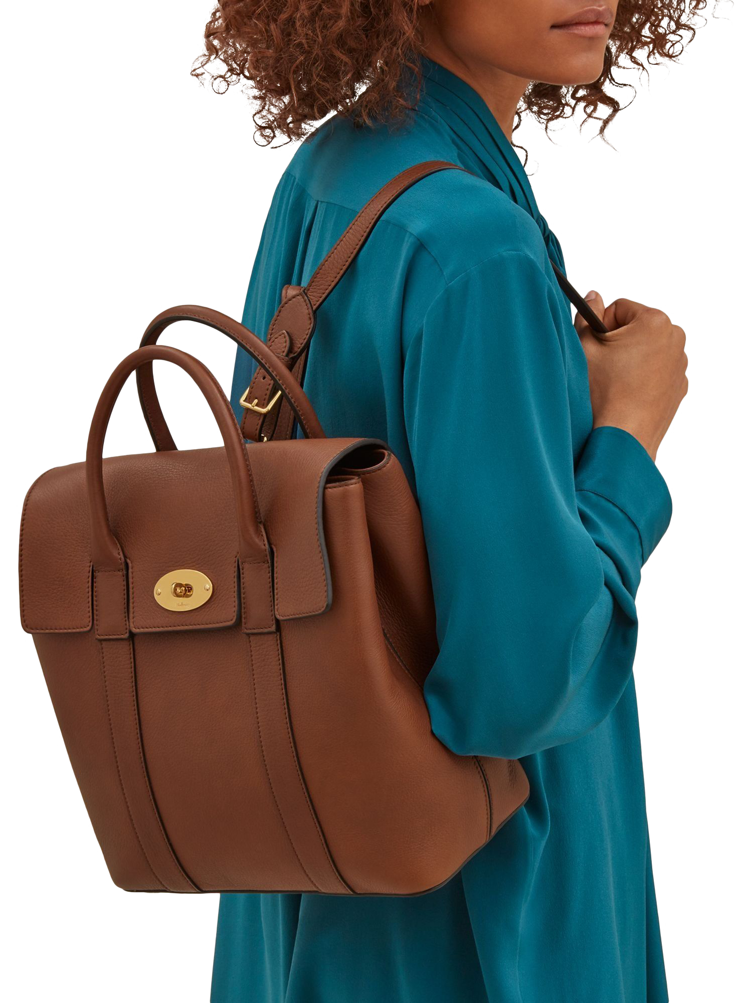 Product image 6 of 7, which shows Mulberry Bayswater Leather Backpack, Oak