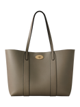Mulberry Bayswater Small Classic Grain Leather Tote Bag, Linen Green