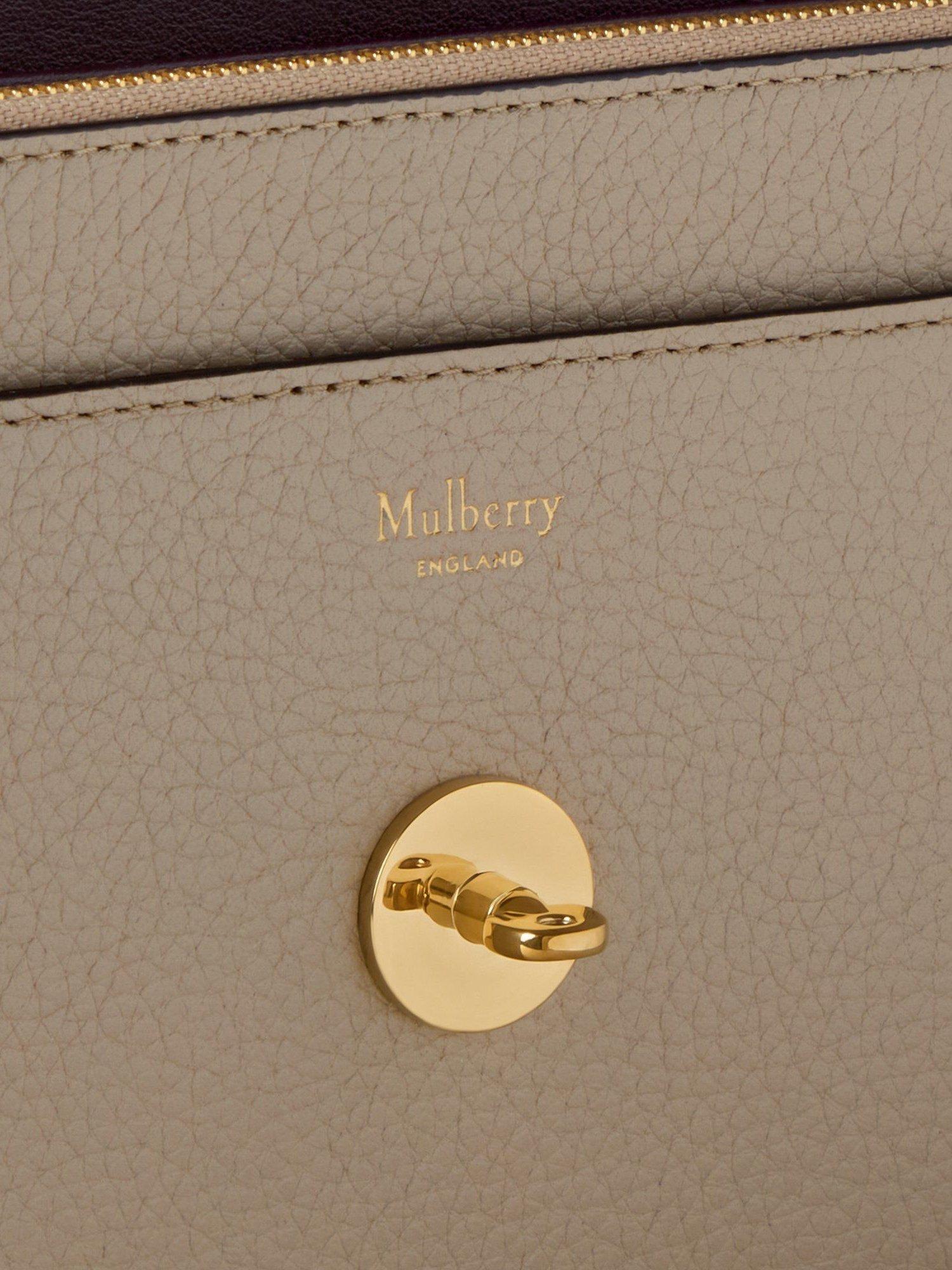 Product image 5 of 5, which shows Mulberry Small Darley Small Classic Grain Leather Clutch Bag, Dune