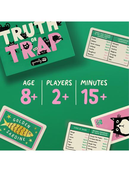 Gamely Truth or Trap Party Game - view 2, Multi Multi