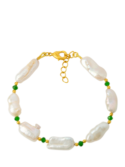 Shyla Bondi Pearl Bracelet, Emerald, Emerald