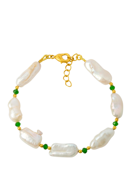 Shyla Bondi Pearl Bracelet, Emerald, Emerald
