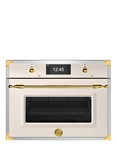Bertazzoni FHER4077MTAG3 Combination Microwave Oven, Ivory And Gold Trim