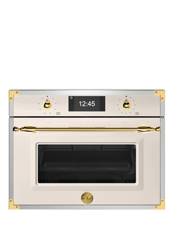 Bertazzoni FHER4077MTAG3 Combination Microwave Oven, Ivory And Gold Trim, Ivory And Gold Trim