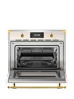 Bertazzoni FHER4077MTAG3 Combination Microwave Oven, Ivory And Gold Trim - view 2, Ivory And Gold Trim