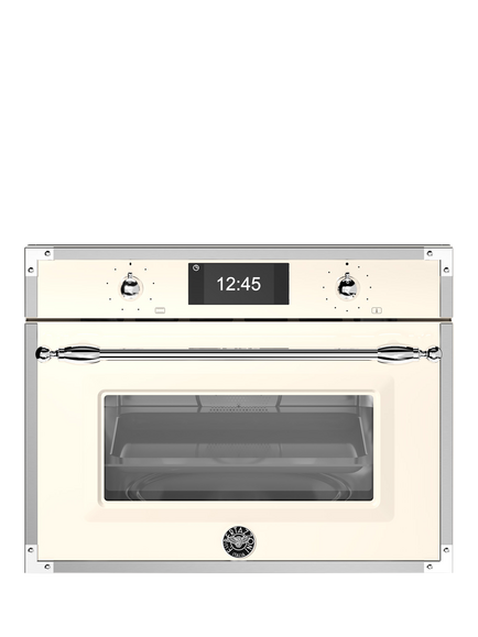 Bertazzoni Heritage Series FHER4077MTAX3 Built-in Combination Microwave, Ivory and Chrome, Ivory And Chrome