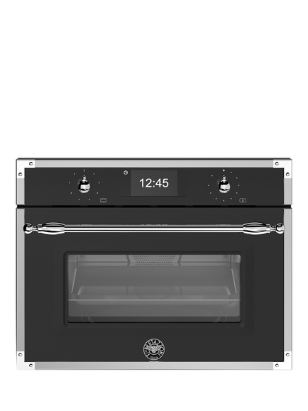 Bertazzoni Heritage Series FHER4077MTNX3 Built-in Combination Microwave, Black and Chrome, Black And Chrome
