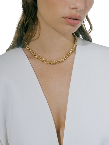 Shyla Cinque Layered Necklace, Gold - view 2, Gold