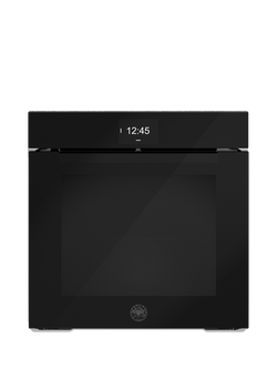 Bertazzoni Modern Series FMOD6117PTB3 60cm Built-in Self Cleaning Electric Single Oven, Black Glass, Black Glass