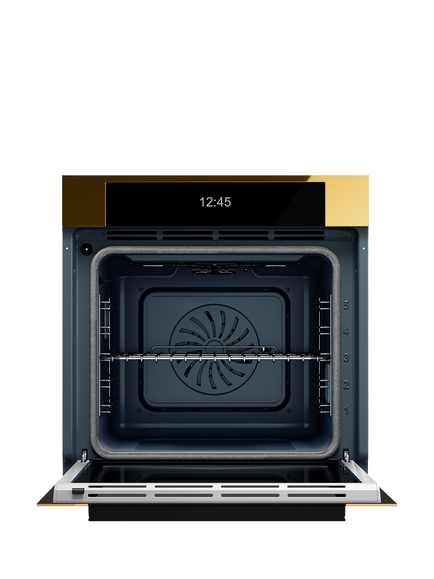 Bertazzoni Modern Series FMOD6117PTG3 60cm Built-in Self Cleaning Electric Single Oven, Gold - view 2, Gold