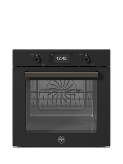 Bertazzoni Professional Series FPRO6117PTN3 60cm Built-in Self Cleaning Electric Single Oven, Carbonio, Carbonio