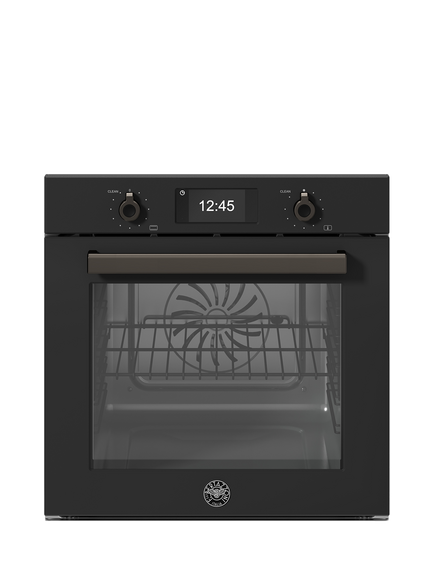 Bertazzoni Professional Series FPRO6117PTN3 60cm Built-in Self Cleaning Electric Single Oven, Carbonio, Carbonio