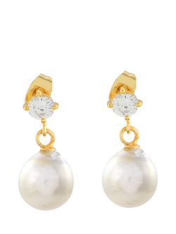 Shyla Cassandra Crystal Drop Earrings, Gold, Gold