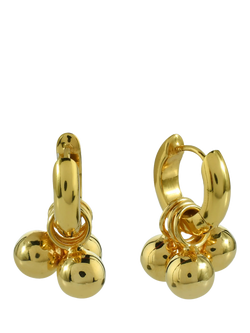 Shyla Delphine Beaded Hoop Earrings, Gold, Gold