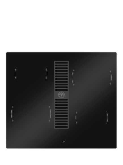 Bertazzoni P604ICH30NP 60cm Induction Hob with Integrated Extractor, Black Glass, Black Glass