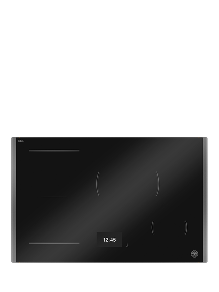 Bertazzoni P784I1M37CT 78cm Induction Hob, Black and Carbonio, Black And Carbonio