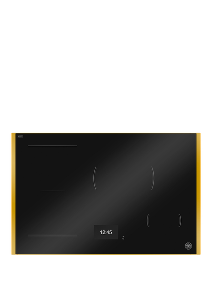 Bertazzoni P784I1M37GT 78cm Induction Hob, Black and Gold, Black And Gold