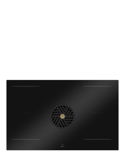 Bertazzoni P804ICH2M30NT 80cm Induction Hob with Integrated Extractor, Black Glass, Black Glass