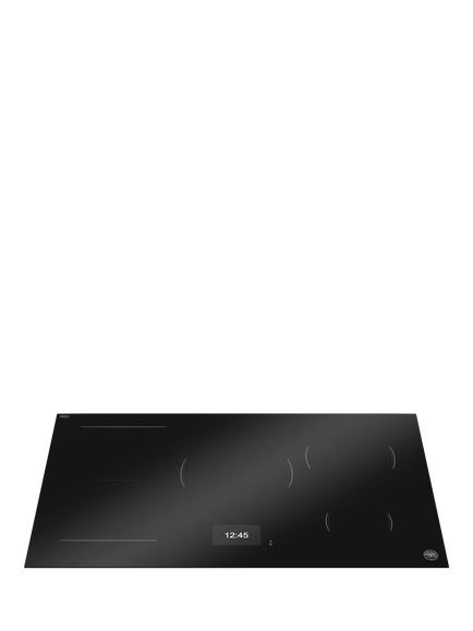Bertazzoni P905I1M37NT 90cm Induction Hob, Black Glass - view 2, Black Glass