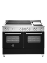 Bertazzoni Master Series Deluxe MAS125I2ENET 120cm Electric Range Cooker with Induction Hob, Matt Black