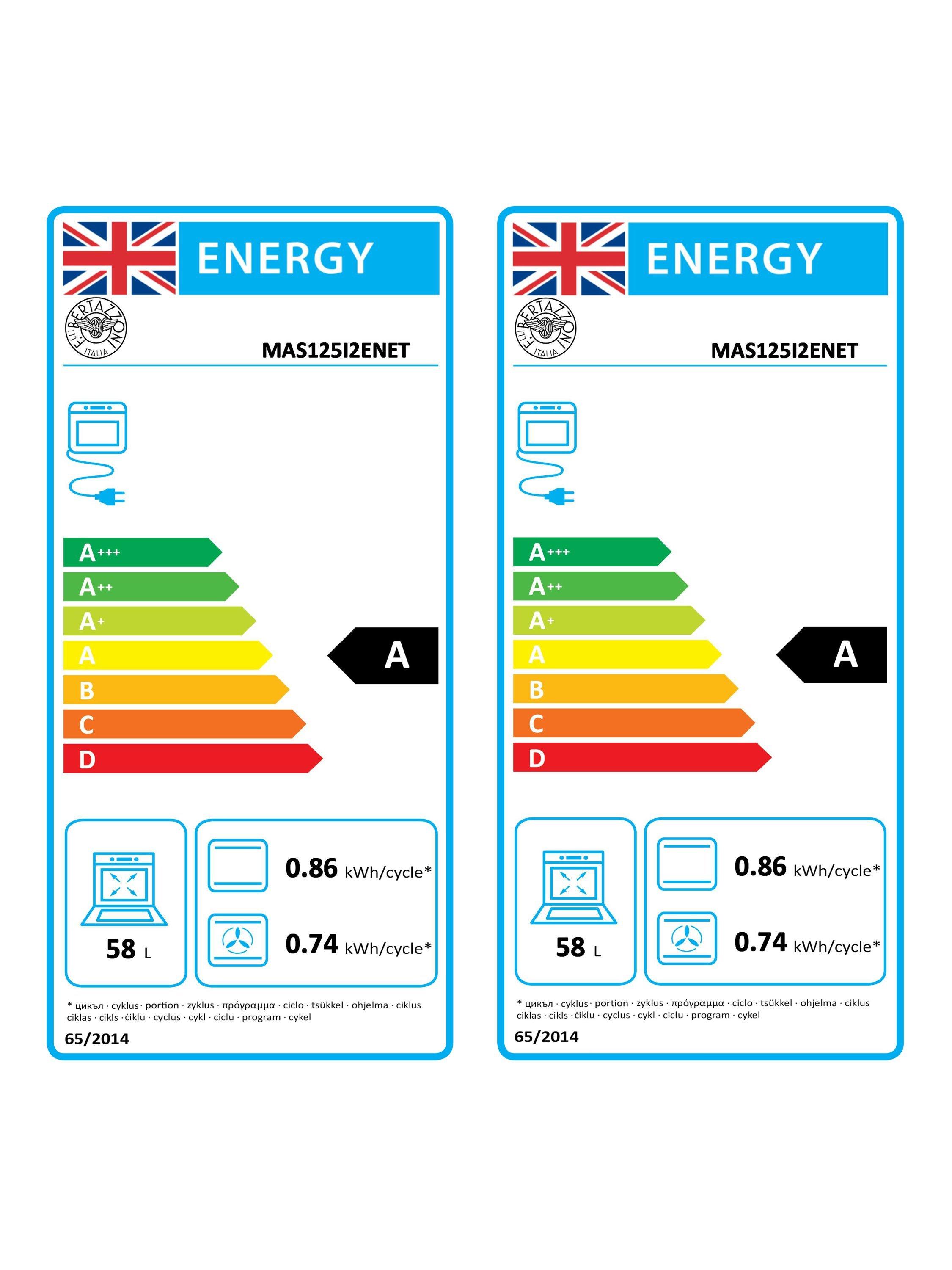 This item is rated A for energy efficiency on a scale from A+++ (most efficient) to D (least efficient).