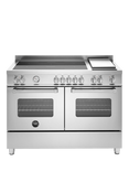 Bertazzoni Master Series Deluxe MAS125I2EXT 120cm Electric Range Cooker with Induction Hob, Stainless Steel