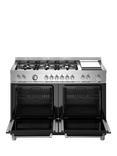 Bertazzoni Master Series Deluxe MAS126G2ENET 120cm Dual Fuel Range Cooker with Gas Hob, Matt Black