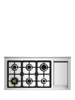 Bertazzoni Master Series Deluxe MAS126G2EXT 120cm Dual Fuel Range Cooker with Gas Hob, Stainless Steel - view 2, Stainless Steel