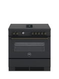 Bertazzoni Master Series MASCH94I1ENET  90cm Air-Tec Electric Range Cooker with Induction Hob, Matt Black
