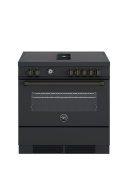 Bertazzoni Master Series MASCH94I1ENET  90cm Air-Tec Electric Range Cooker with Induction Hob, Matt Black, Matt Black