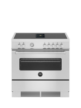 Bertazzoni Master Series MASCH94I1EXT 90cm Air-Tec Electric Range Cooker with Induction Hob, Stainless Steel