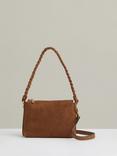 Reiss Paige Gold Hardware Crossbody Bag, Tan