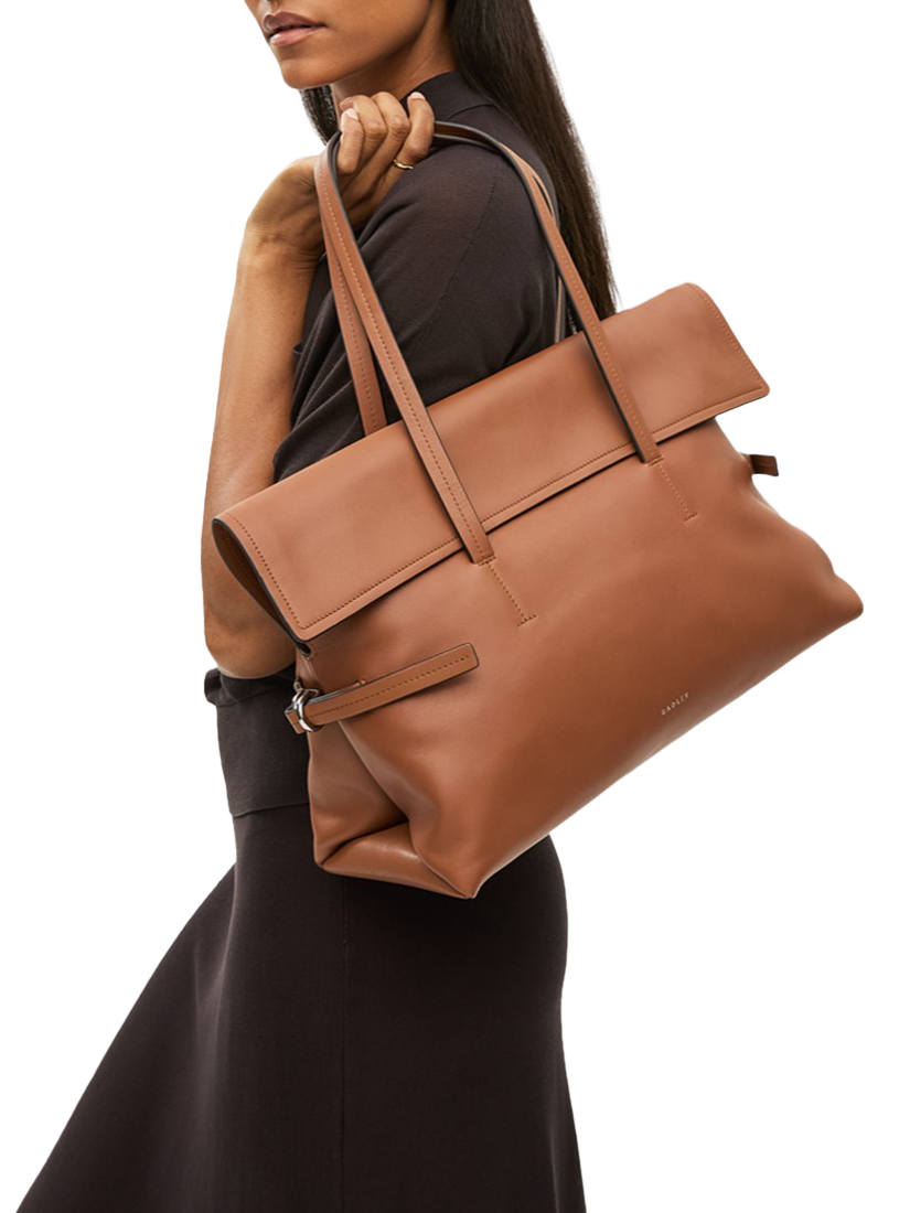Product image 5 of 5, which shows Radley Fleet Street Leather Tote Bag, Toffee