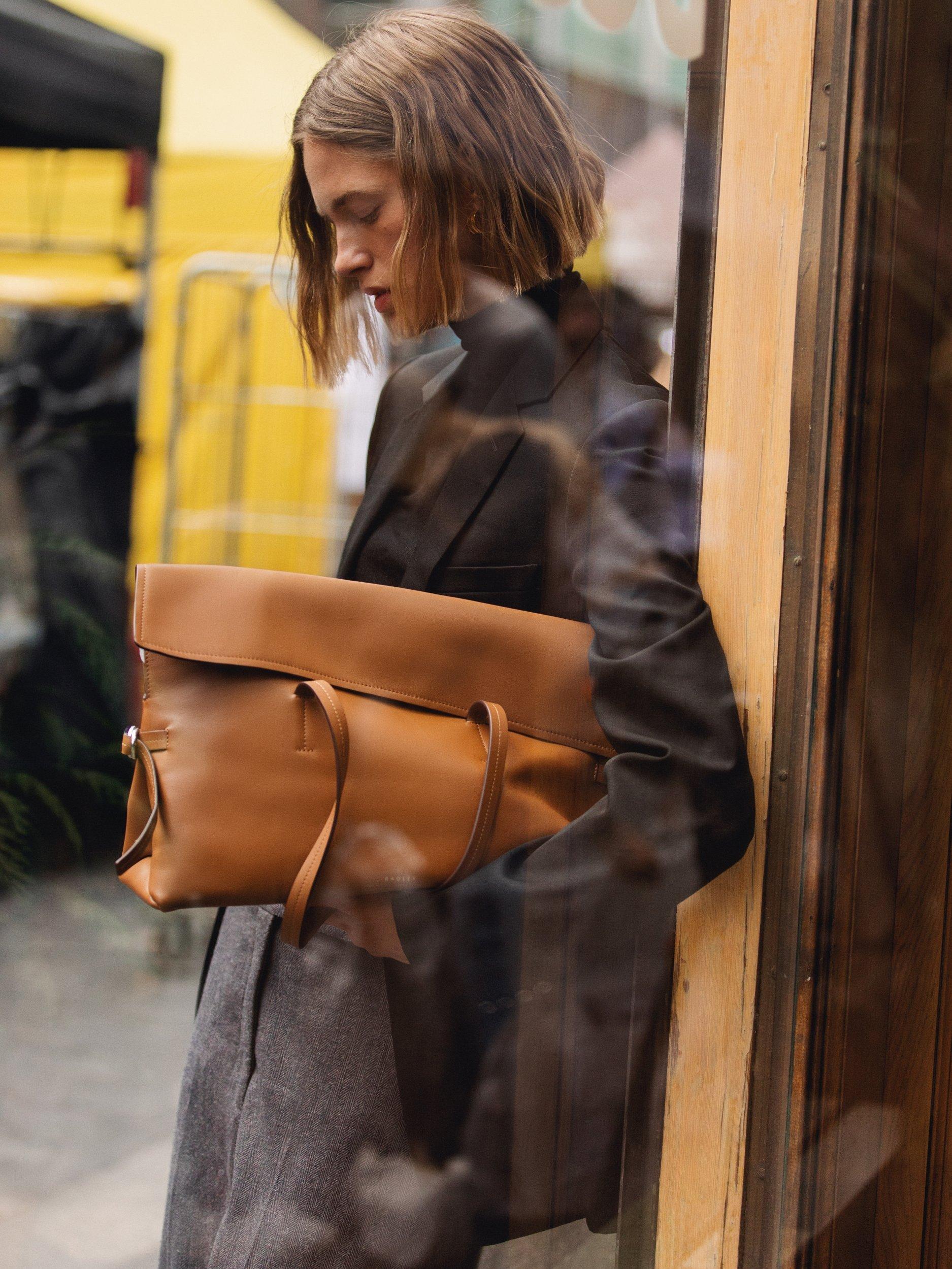 Product image 7 of 8, which shows Radley Fleet Street Leather Tote Bag, Toffee
