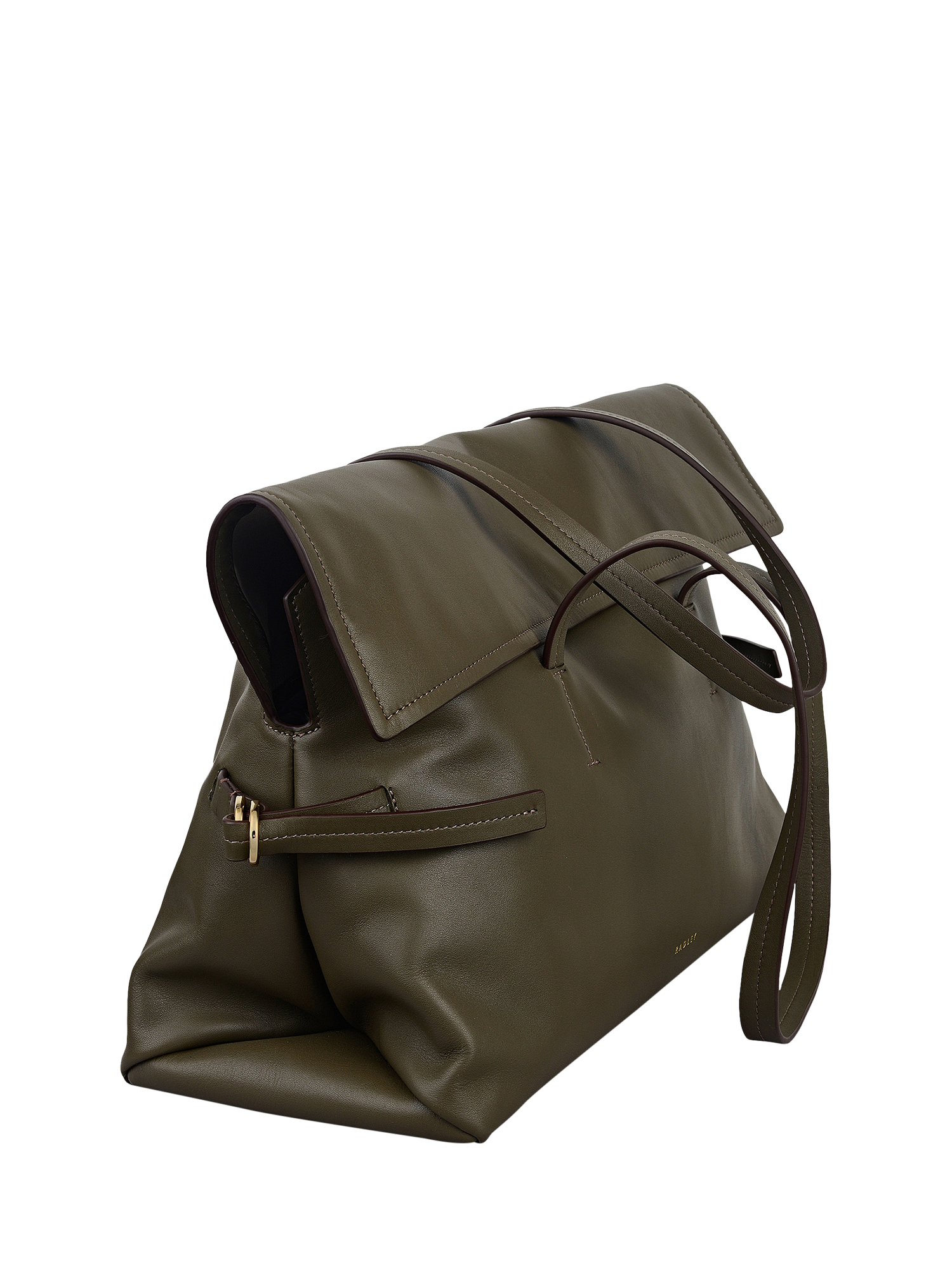 Product image 4 of 7, which shows Radley Fleet Street Leather Tote Bag, Pine Needle