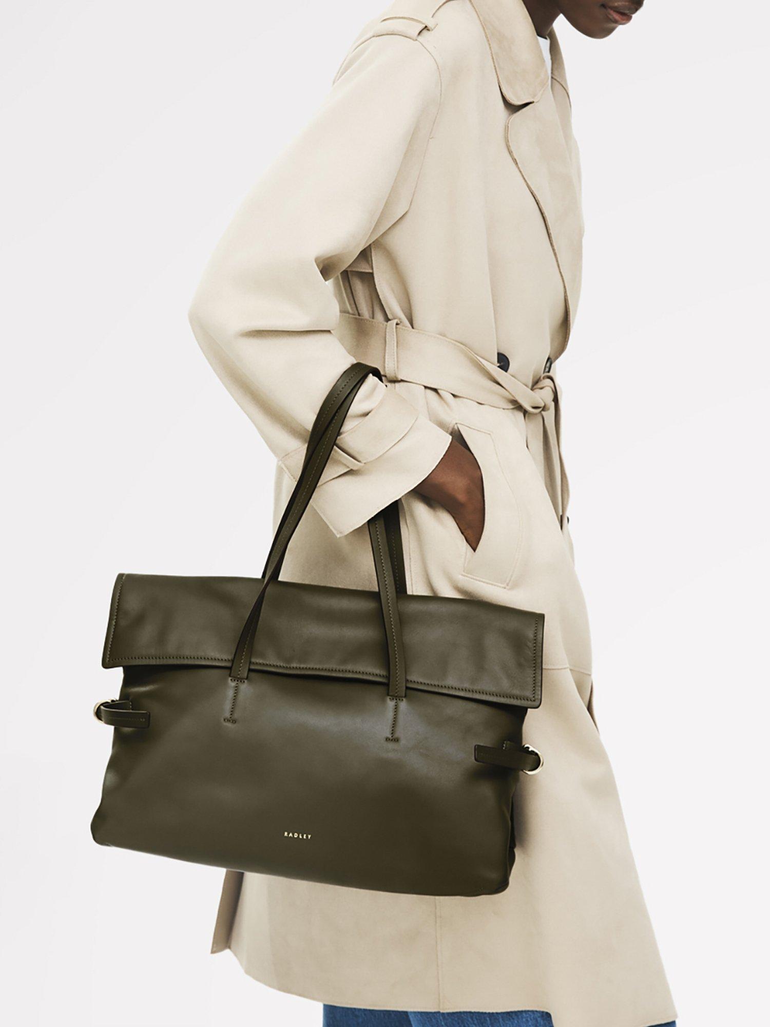 Product image 7 of 7, which shows Radley Fleet Street Leather Tote Bag, Pine Needle