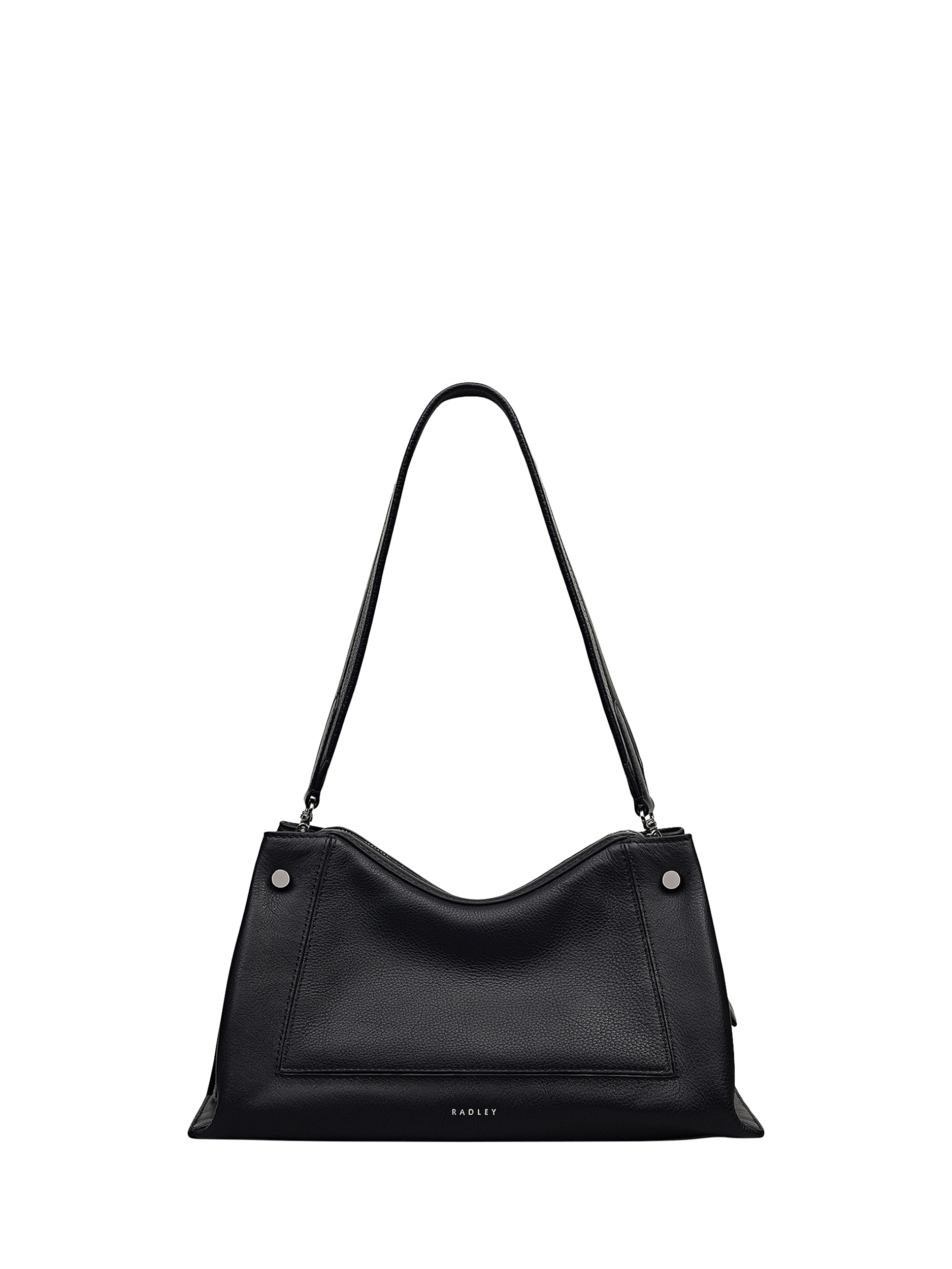Product image 1 of 6, which shows Radley Hope Gardens Leather Shoulder Bag, Black