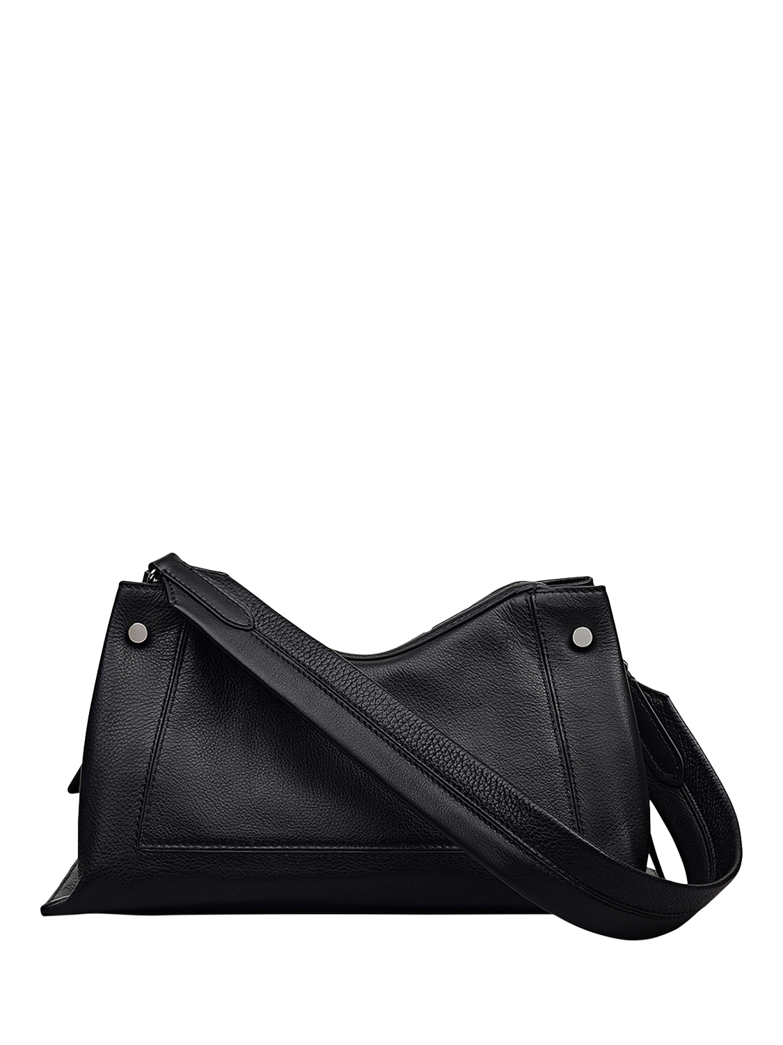 Product image 2 of 6, which shows Radley Hope Gardens Leather Shoulder Bag, Black