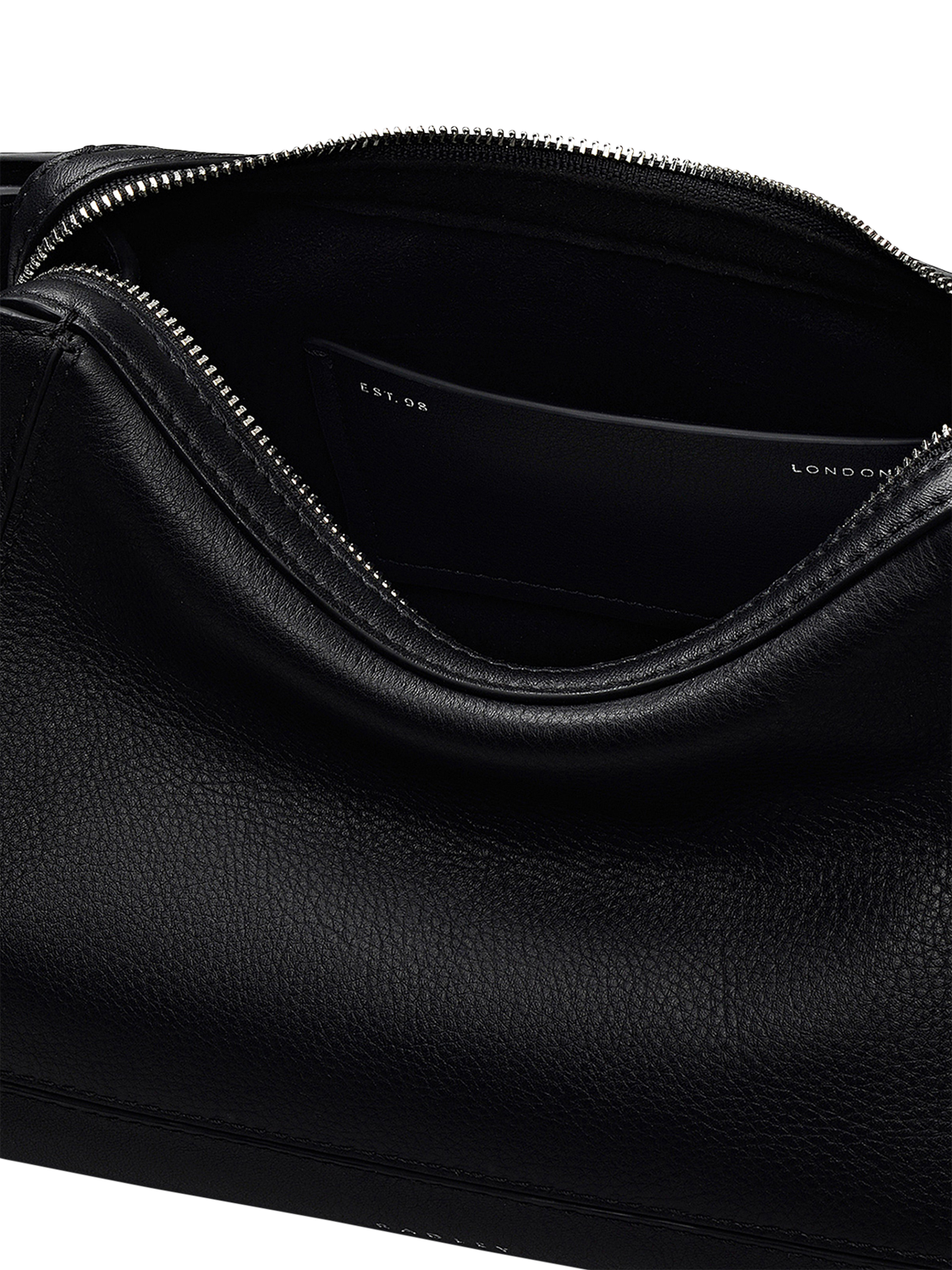 Product image 3 of 6, which shows Radley Hope Gardens Leather Shoulder Bag, Black