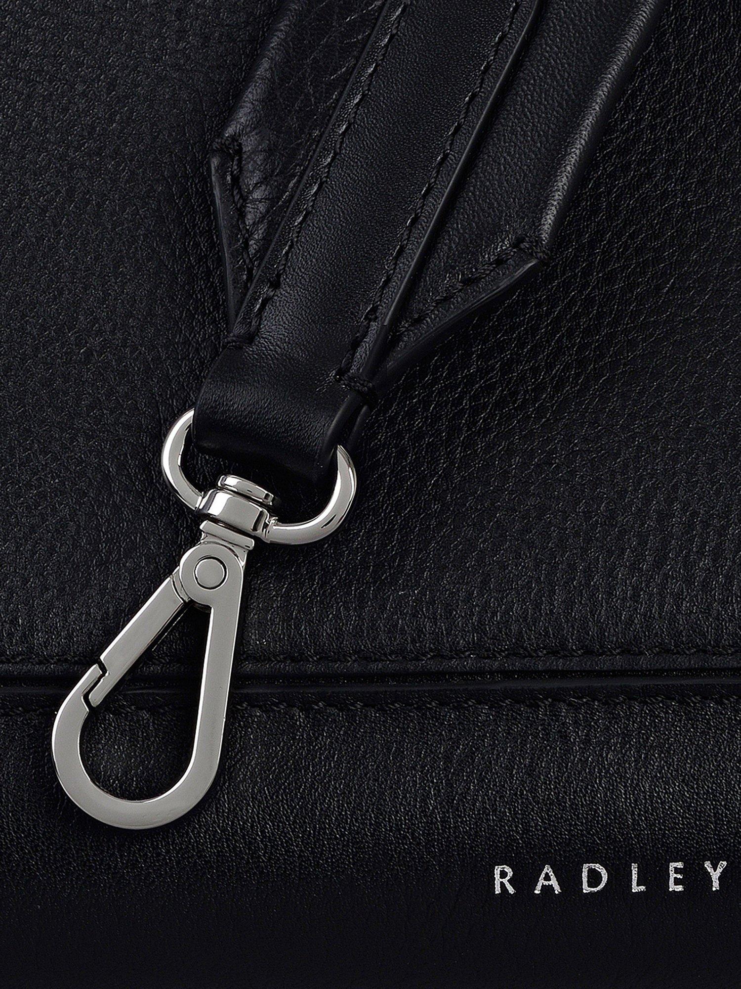 Product image 4 of 6, which shows Radley Hope Gardens Leather Shoulder Bag, Black