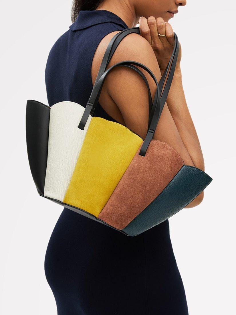 Product image 7 of 7, which shows Radley The Lily Suede Open Top Grab Bag, Ochre