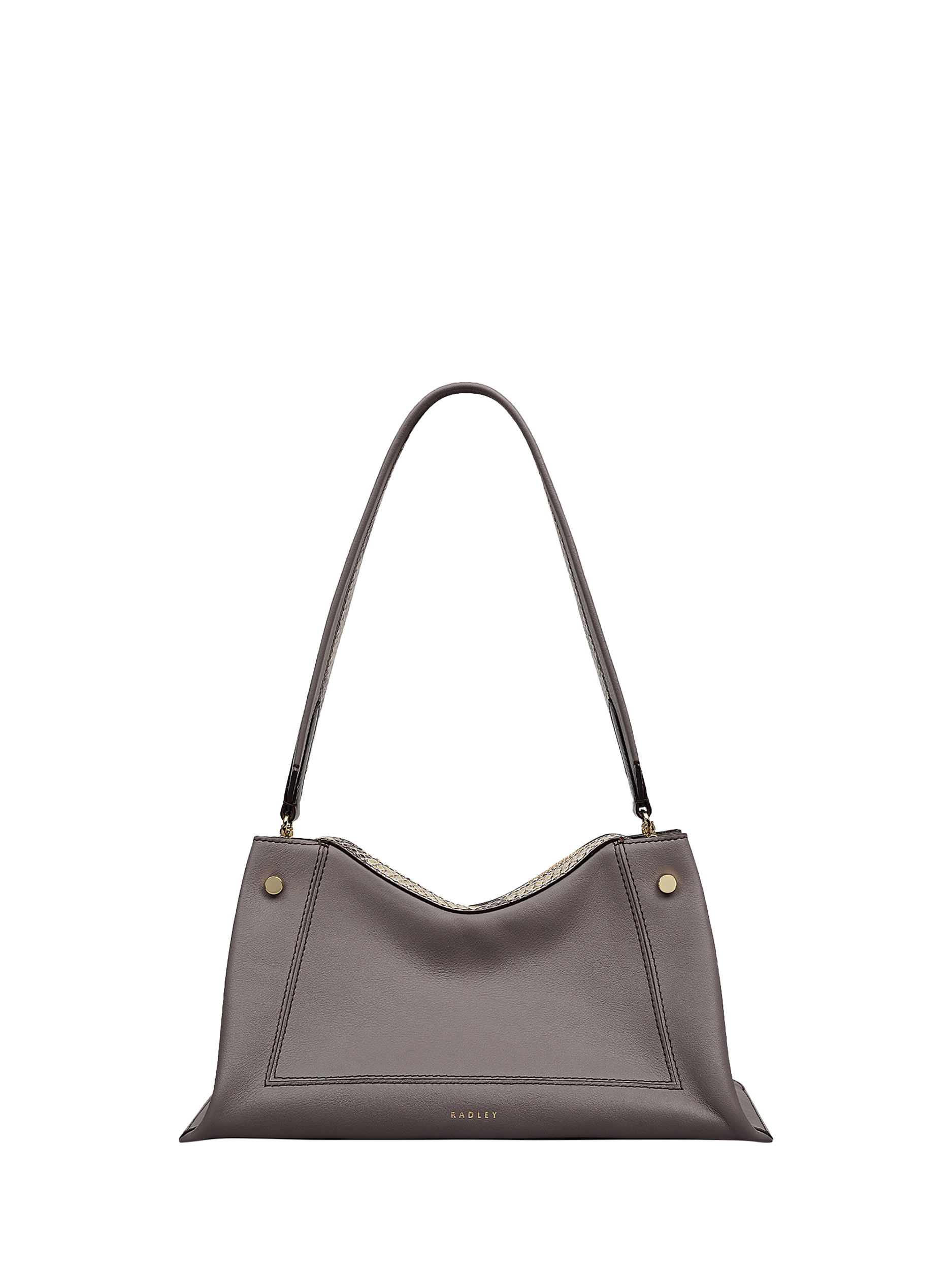 Product image 1 of 8, which shows Radley Hope Gardens Leather Shoulder Bag, Coffee