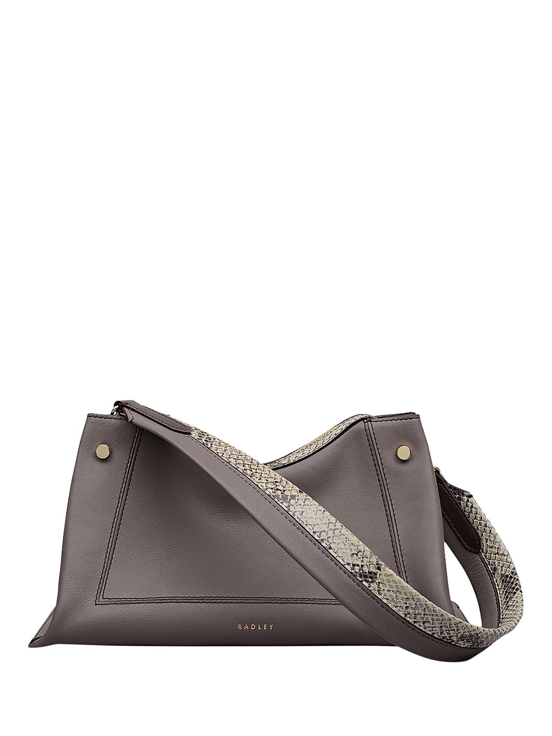 Product image 2 of 8, which shows Radley Hope Gardens Leather Shoulder Bag, Coffee